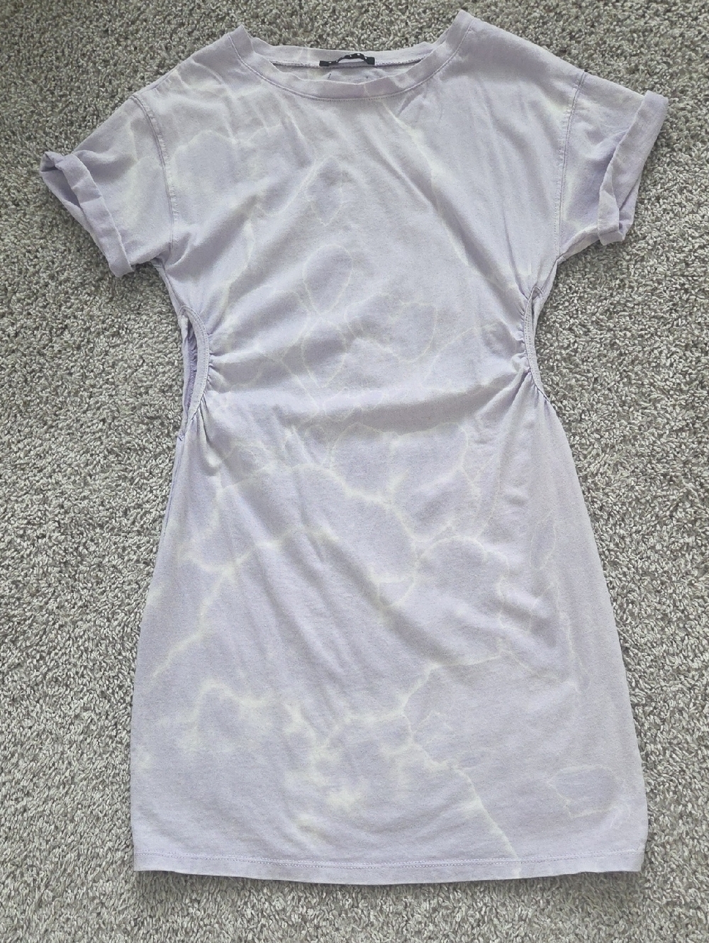 Sisley Lavender Tie-Dye Tee Dress Girl Size 7/8 (130cm)